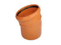 PVC bøjning 30° 110mm - med kort indstiksmf.