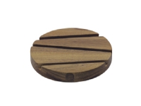 Grytunderlägg grafisk HOME - Ø: 20cm x H: 2cm - Acacia - Trä
