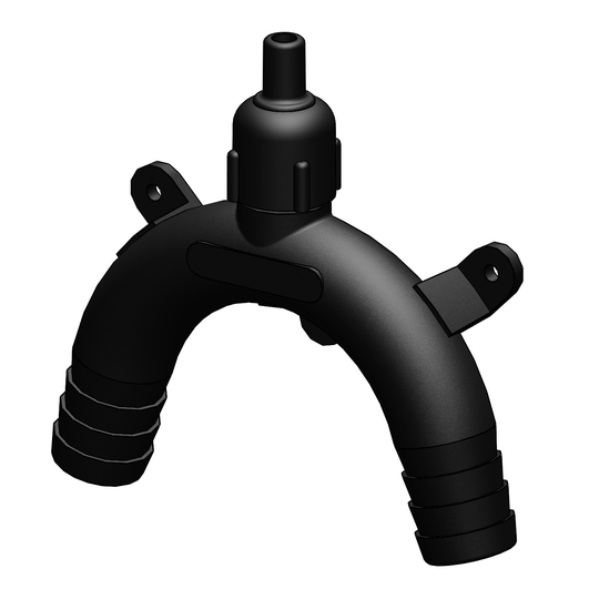 Tru-design Vakumventil 19 mm Sort Komposit