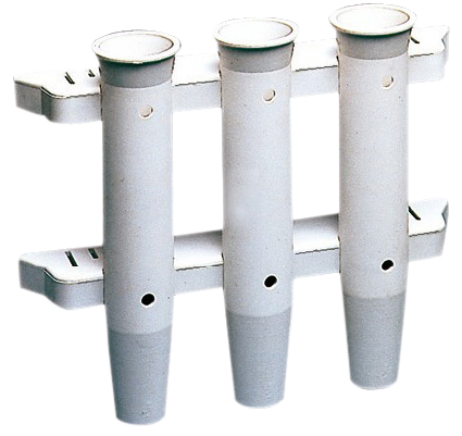 White nylon 3 rods wall holder
