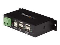 StarTech.com Rackmount USB 3.0 Hub - 4 Port Rugged Industrial USB 3.0 Hub - Hub - 4 x USB 2.0 - DIN monterbar på skinne - DC strøm - for P/N: ITB20D3