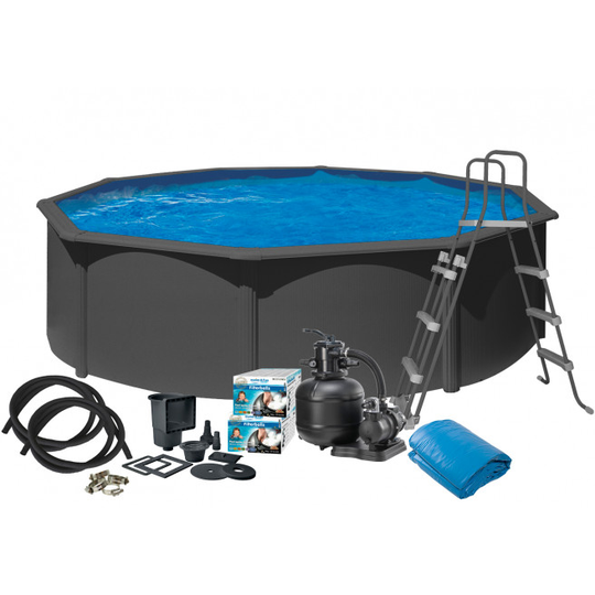 Swim & Fun Pool Basic 120 Ø460 cm - antracitgrå - 2932