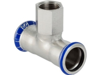 GEBERIT Tee rustfri 54-1/2-54 mm med muffe på grenen mapress