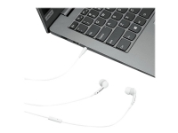 Lenovo 100 - Øreproptelefoner med mik. - i øret - kabling - hvid - for IdeaPad 1 14 3 14 5 Pro 14 S340-14 ThinkBook 13x G2 IAP 14s Yoga G2 IAP