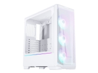 Phanteks G360A - Mid tower - udvidet ATX - sidepanel med vindue (hærdet glas) - hvid - USB/Lyd