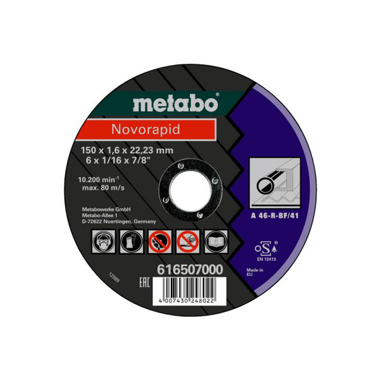 Metabo 4007430248022 - 616507000 Kvalitetsklasse A 60-R - A 46 R Novorapid stål