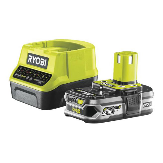 Ryobi Batteri 18V ONE+ 2,5 Ah Lithium+ hurtiglader (2,0 Amp/tim.) - RC18120-125