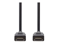 Nedis - HDMI-kabel - HDMI han lige til HDMI han lige - 1 m - sort - rund, 4K support