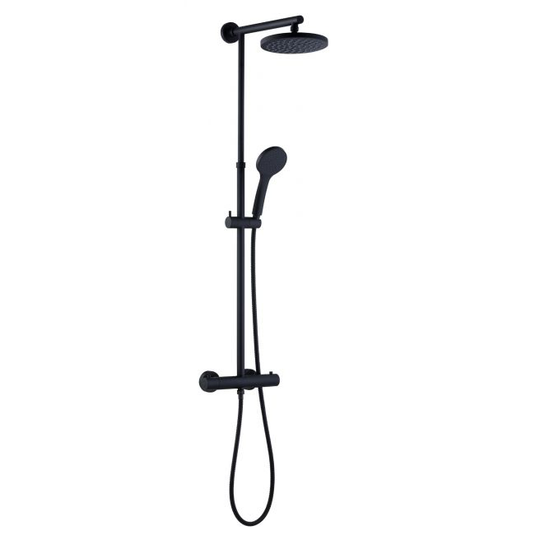 ADORA Infigo L termostatbruse- sæt, brus Ø200/100 mm, Black
