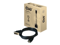 Club 3D CAC-1210 - Adapterkabel - dobbeltlink - DVI-D han til HDMI han - 2 m - 4K support