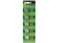 Techly CR2032, Engangsbatteri, CR2032, Lithium, 3 V, 5 stk, Sølv