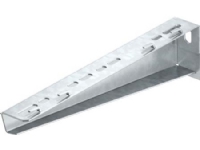 Konsol let med flige længde 410 mm for OBO Gitterbakke, Inklusiv Boltsæt M10 X 25 El-forzinket.