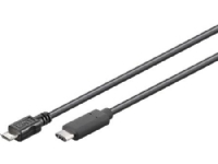 MICROCONNECT USB kabel, USB C han til USB 2.0 Micro B han, længde 1 meter, farve: sort