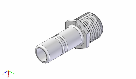 Tru-design Adapter 1/2 han - 15mm Slangestuds Komposit