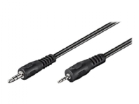 MicroConnect - Audiokabel - stereo mini-jackstik han til stereomikrostik han - 2 m - sort - flad