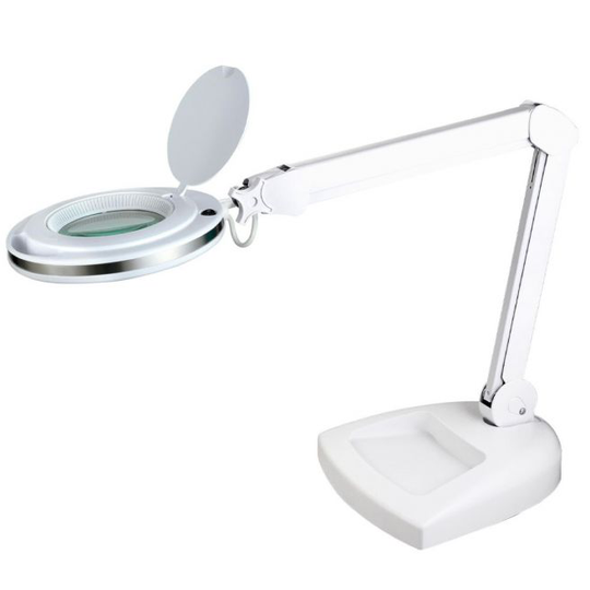 Halo Design MAGNI Bordlampe Magnifying large, hvid på fod - 733392
