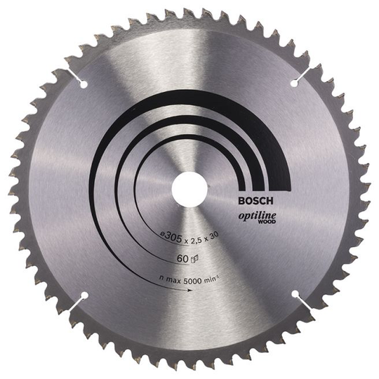 Bosch Rundsavsklinge Ø305x30mm 60t -5gr Træ - 2608640441