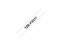 Brother TZeFX211 - sort på hvid 6mm x 8m - fleksibel labeltape