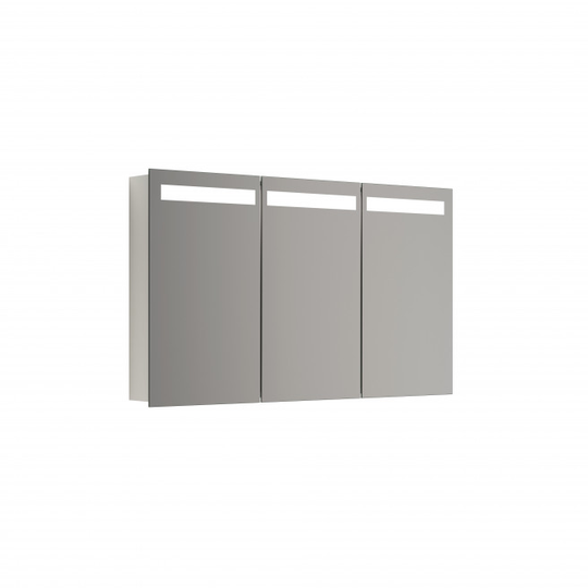 Scanbad MULTO Spejlskab Global lys i top m/3 låger 70x120 cm Hvid mat