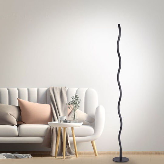 Leuchten Direkt - WAVE Gulvlampe - Sort