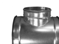 T-stykke Ø500.Ø400 - TPR-500-400 nippel/nippel galvaniseret