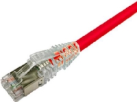 NETCONNECT Patchkabel kat 6A S/FTP PiMF, længde: 5,0 m farve: rød med LSZH kappe