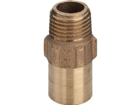 Overg.nippel 1/2 -15 mm - rørgevind nippel og glat ende