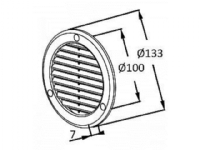 Unite ventilationsrist i plastik TRU14