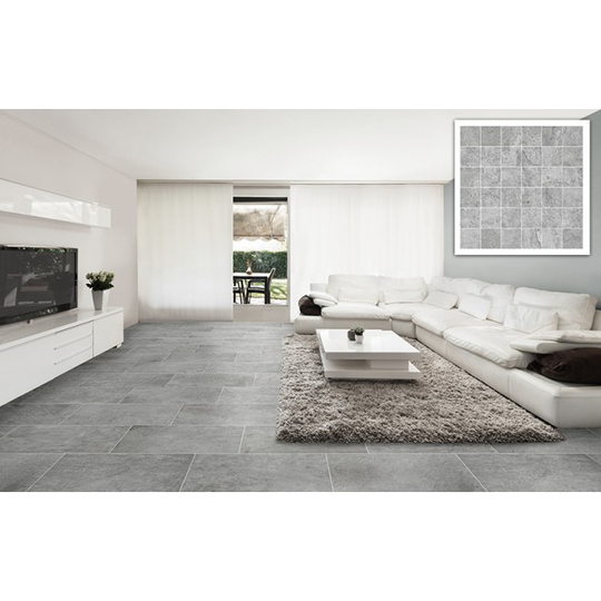 Evolution Grey Mosaico 5x5 30x30x0,7cm - gulvflise