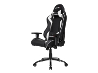 AKRACING SX - Stol - armstøtter - T-formet - drejeled - metal, high-density skum, PU syntetisk læder - hvid