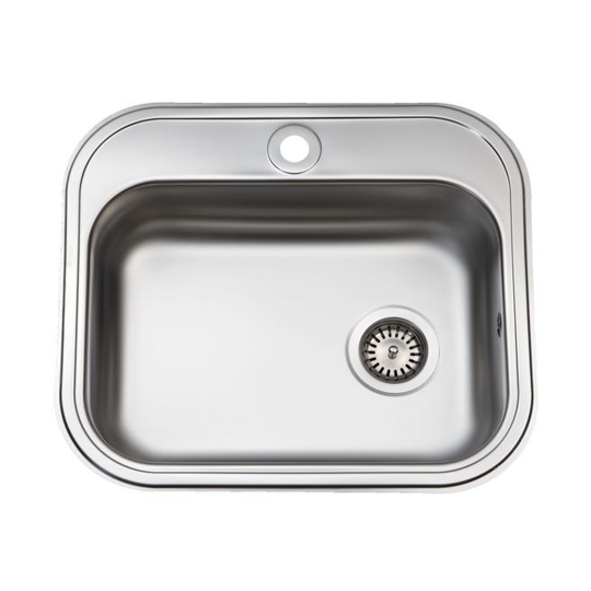 Juvel Køkkenvask Bmk480b1 M/hanehul Og Strainer, Mat Kummemål 480x340x147 Mm