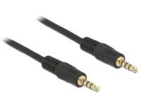 Delock - Kabel til hovedsæt - 4-pæl ministik han til 4-pæl ministik han - 1 m - sort