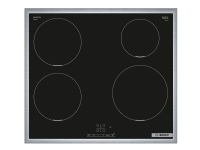 Bosch Serie | 4 PIE645BB5E - Induktions kogeplade - 4 plader - Niche - bredde: 56 cm - dybde: 49 cm - sort/rustfrit stål - med rustfrit stål-pynt