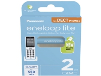 Panasonic eneloop lite DECT BK-4LCCE - Batteri 2 x AAA - NiMH - (genopladelige) - 550 mAh