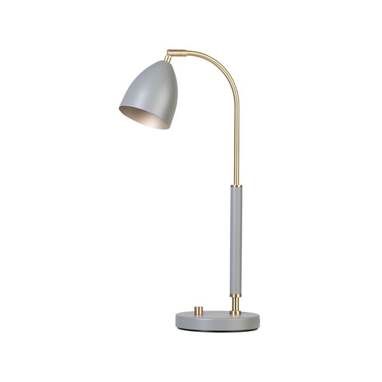 Belid Deluxe 4076 grå/messing - Bordlampe