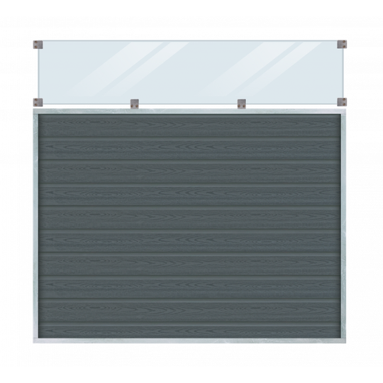 Plus Artura Komposithegn m/klart glas - 180×175 cm - 175315-1