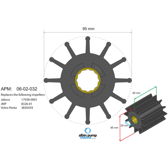 Premium impeller pn 06-02-032