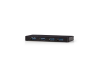 Nedis UHUBU3420BK - Hub - 4 x SuperSpeed USB 3.0 - desktop