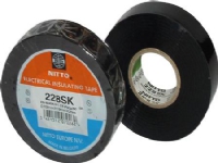 NITTO PVC tape 228SK sort 25mmx20m temperaturområde fra -18°C til + 80°C