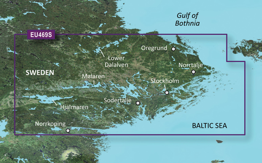 Garmin Bluechart G3 Vision veu469s Stockholm og Mälaren