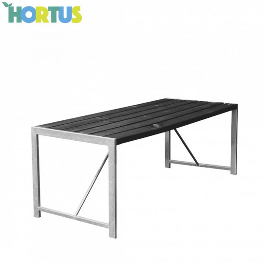 Bord H-model sort grundmalet og galvaniseret stel - 801-095