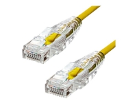 ProXtend Ultra Slim - Patchkabel - RJ-45 (han) til RJ-45 (han) - 25 cm - 3.6 mm - UTP - CAT 6 - halogenfri, formet, knastfri, strenget - gul