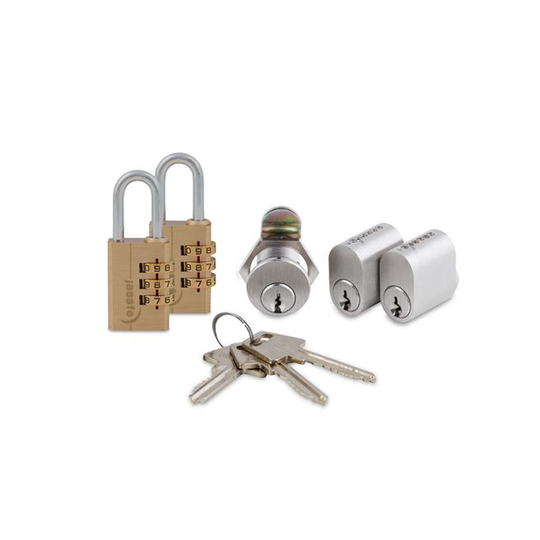 Jasa Låsesæt 2xhængelås + 2xcyl.+ 1xpostk.cyl inkl. 3 nøgler SB - 13393