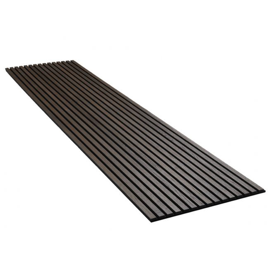Acupanel 2400x600 Eg Røget Ubehandlet Sort MDF - Sort Filt FSC 70% Mix - Akustikpanel