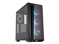 Cooler Master MasterBox MB520 ARGB - Tower - udvidet ATX - sidepanel med vindue (hærdet glas) - ingen strømforsyning (ATX) - sort - USB/Lyd