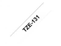 Brother TZe-131 - sort på klar 12mm x 8m
