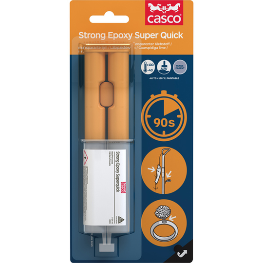 Casco Strong Epoxylim Super Quick Duo-sprøjte á 24 ml