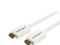 StarTech.com 1m 3 ft White CL3 In-wall High Speed HDMI Cable - Ultra HD 4k x 2k HDMI Cable - HDMI to HDMI M/M - Audio/Video, Gold-Plated (HD3MM1MW) -
