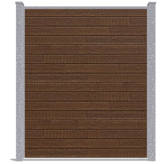 Wimex Aalborg Royal Fibercement Hegn - MediumBrown Startsæt H 180 cm B 197 cm