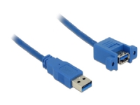 Delock Panel-mount - USB-kabel - USB Type A (hun) til USB Type A (han) - USB 3.0 - 1 m